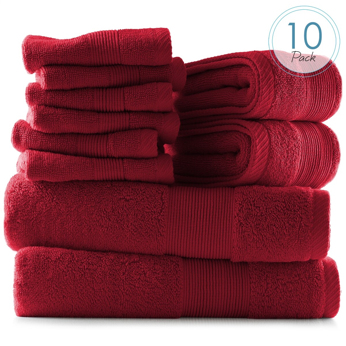 Hearth & Harbor 100 Percent Cotton Ultra Soft and Absorbent Bath Towel Set