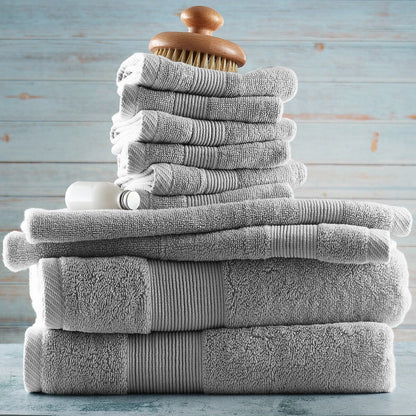 Hearth & Harbor 100 Percent Cotton Ultra Soft and Absorbent Bath Towel Set