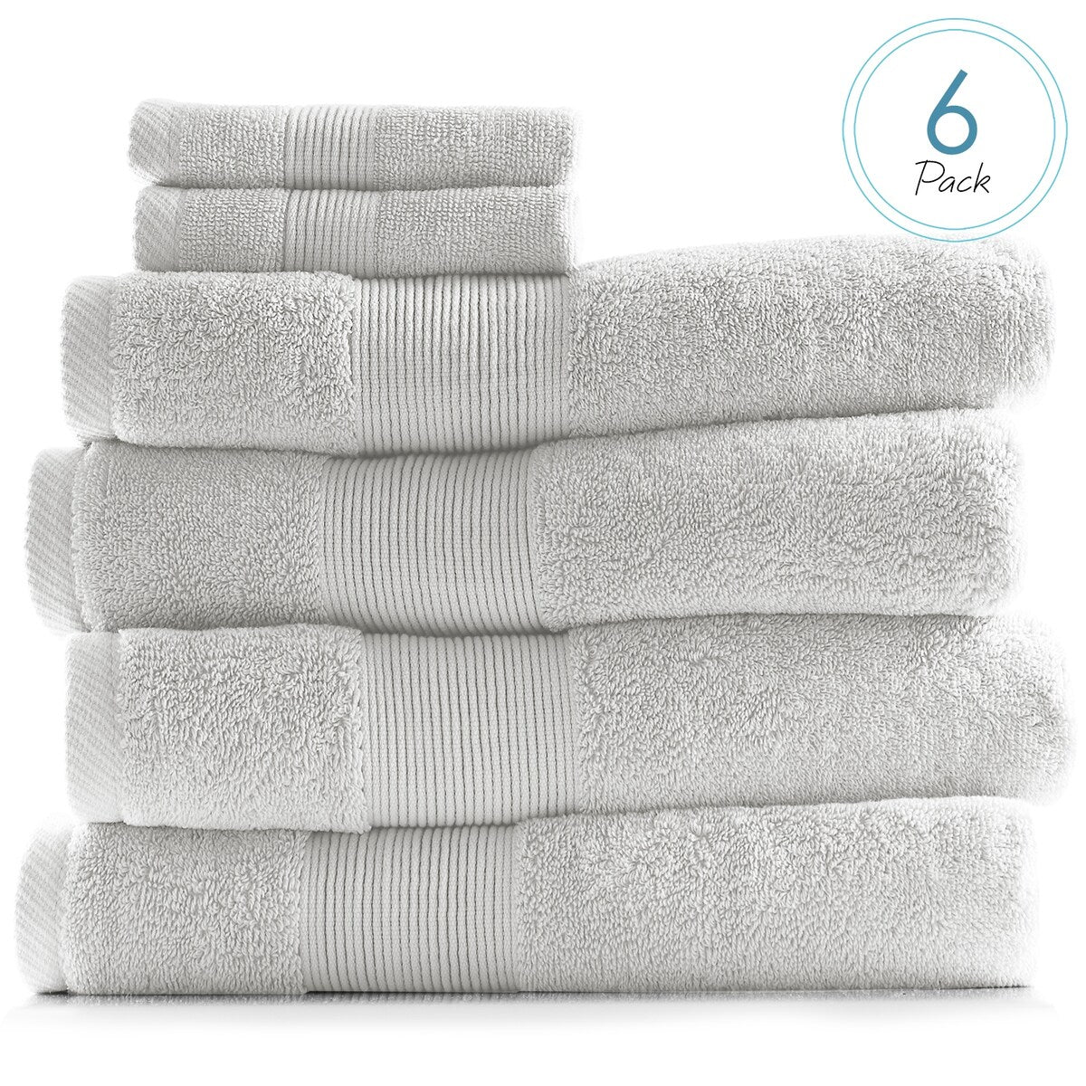 Hearth & Harbor 100 Percent Cotton Ultra Soft and Absorbent Bath Towel Set