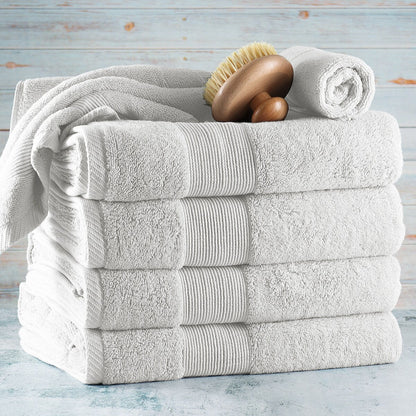 Hearth & Harbor 100 Percent Cotton Ultra Soft and Absorbent Bath Towel Set