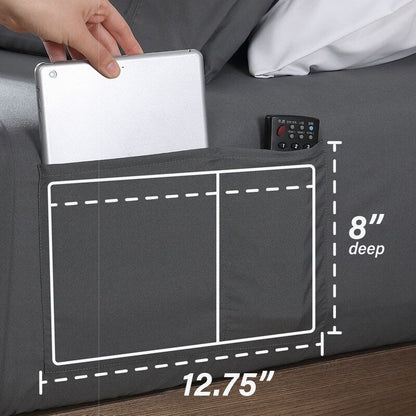 Home Essential Soft Microfiber Smart Sheet Storage Pocket Bedding Sheet Set