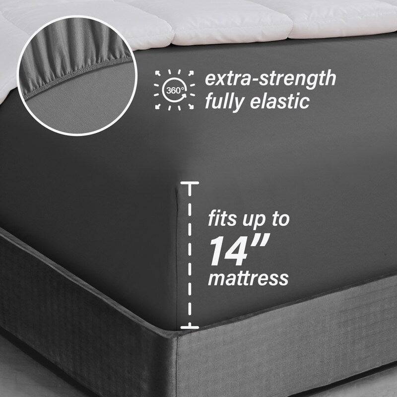 Home Essential Soft Microfiber Smart Sheet Storage Pocket Bedding Sheet Set