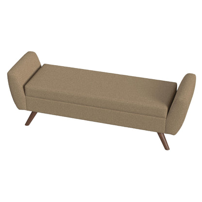 HomePop Modern Sherpa Storage Bench with Wood Legs