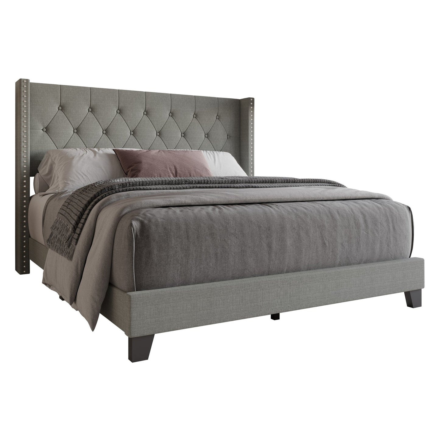 Homer Tufted Upholstered Panel Bed