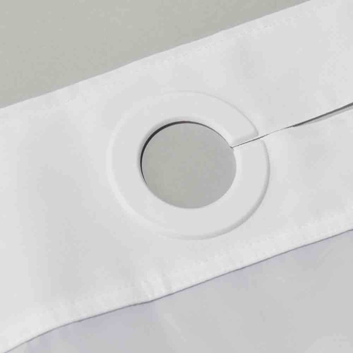 Hookless Escape 3-in-1 Shower Curtain with Sheer Top Window, Flex-on Rings & Fabric Liner