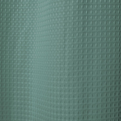 Hookless Waffle 3-in-1 Shower Curtain with Sheer Top Window, Flex-on Rings & Fabric Liner