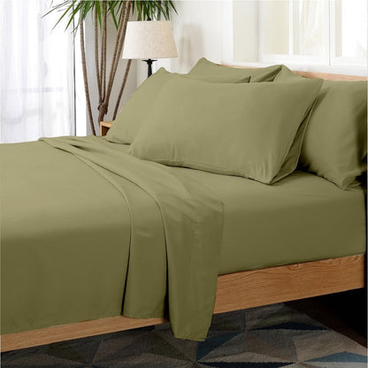 Hotel Collection Rayon derived from Bamboo Bed Sheet Set - 6 Piece
