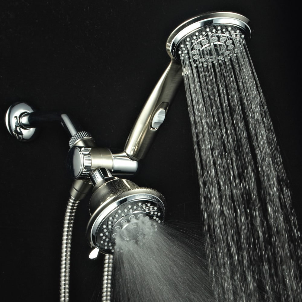 HotelSpa Designer Collection Chrome and Brushed Nickel Shower Combo - Multi-color