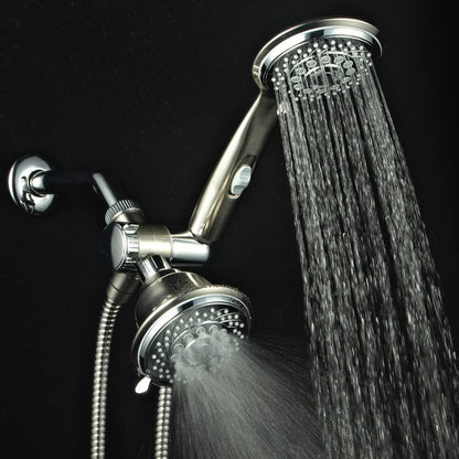 HotelSpa Designer Collection Chrome and Brushed Nickel Shower Combo - Multi-color