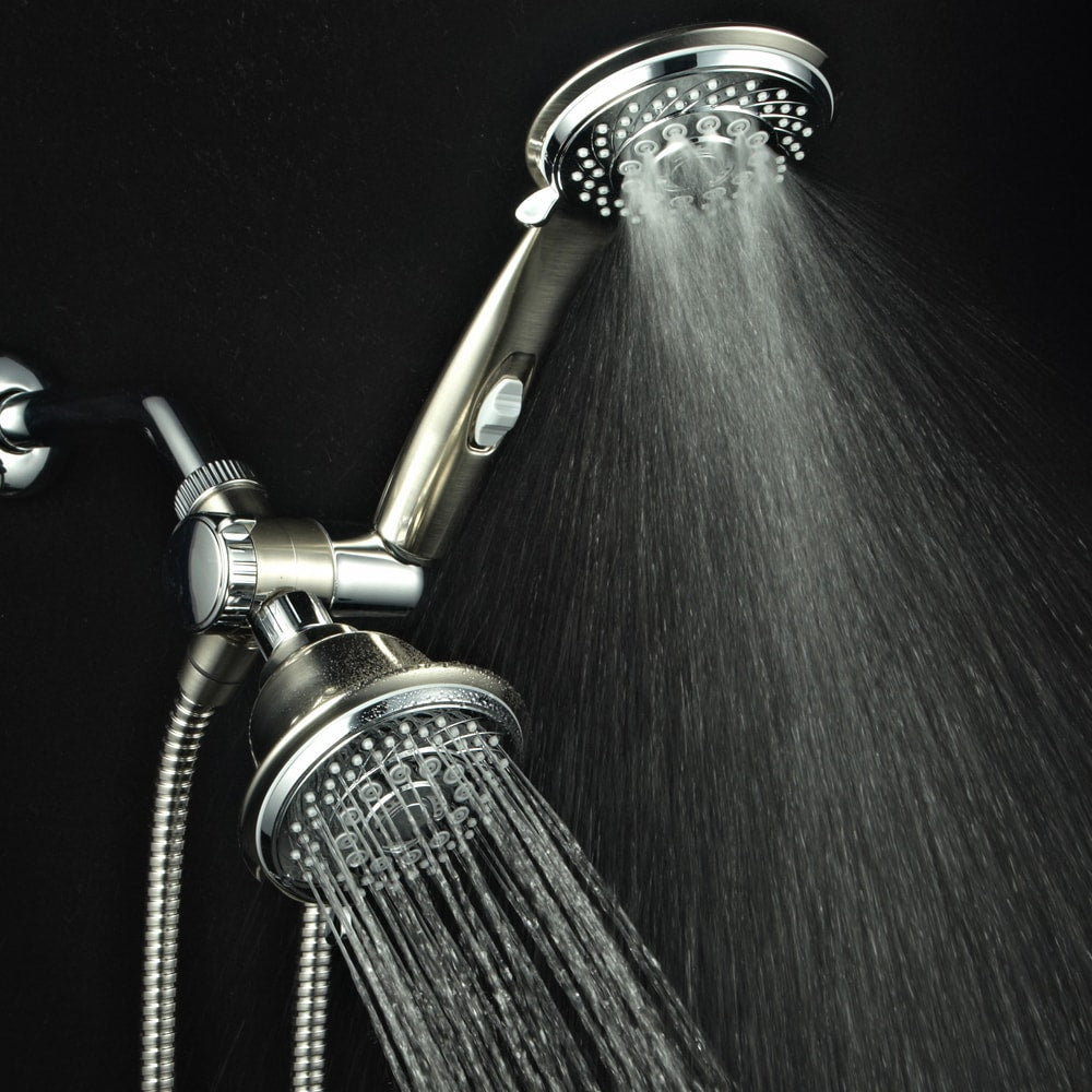 HotelSpa Designer Collection Chrome and Brushed Nickel Shower Combo - Multi-color