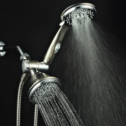 HotelSpa Designer Collection Chrome and Brushed Nickel Shower Combo - Multi-color