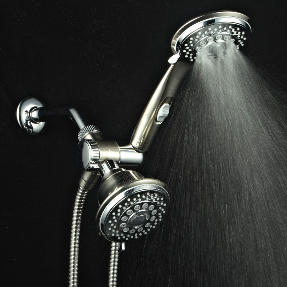 HotelSpa Designer Collection Chrome and Brushed Nickel Shower Combo - Multi-color