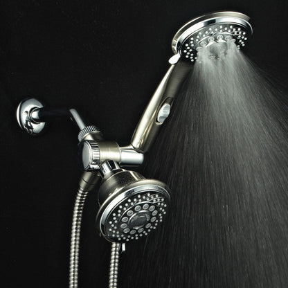 HotelSpa Designer Collection Chrome and Brushed Nickel Shower Combo - Multi-color