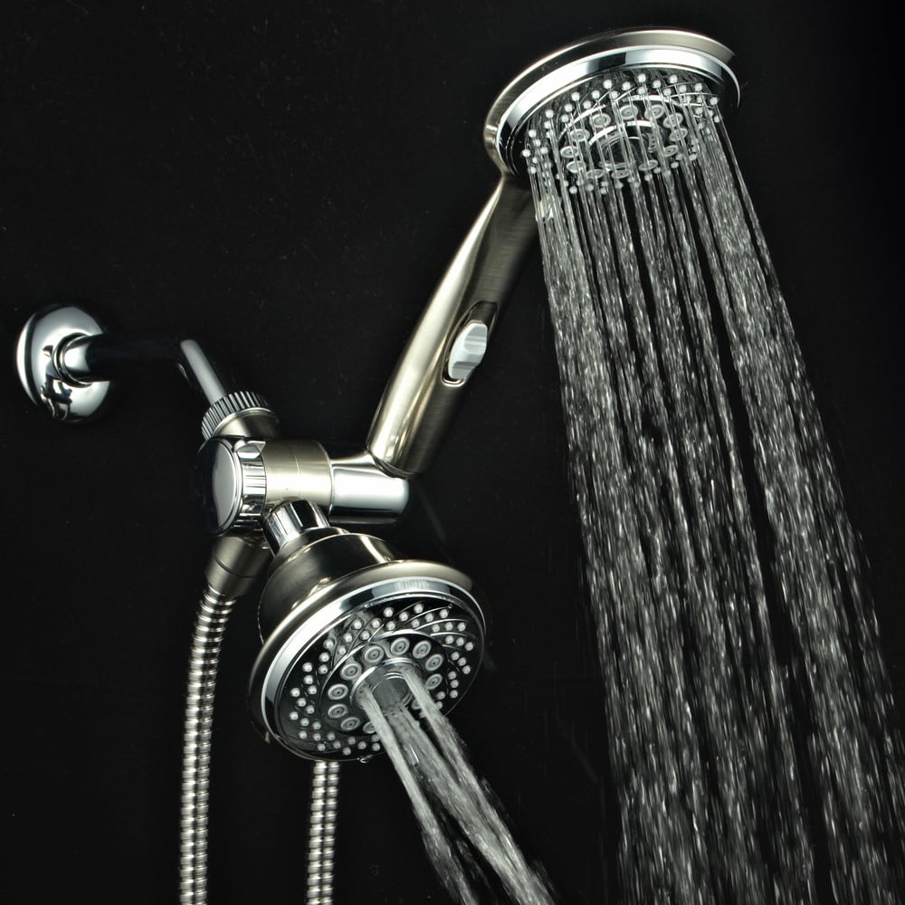 HotelSpa Designer Collection Chrome and Brushed Nickel Shower Combo - Multi-color