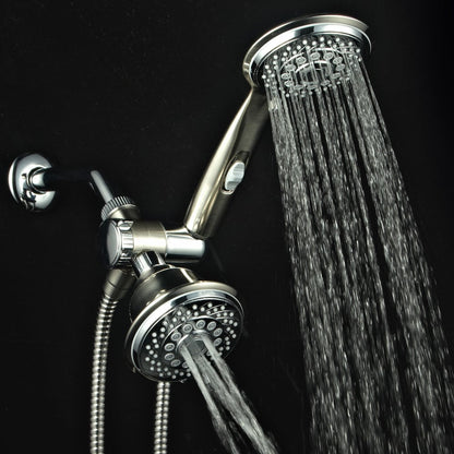 HotelSpa Designer Collection Chrome and Brushed Nickel Shower Combo - Multi-color