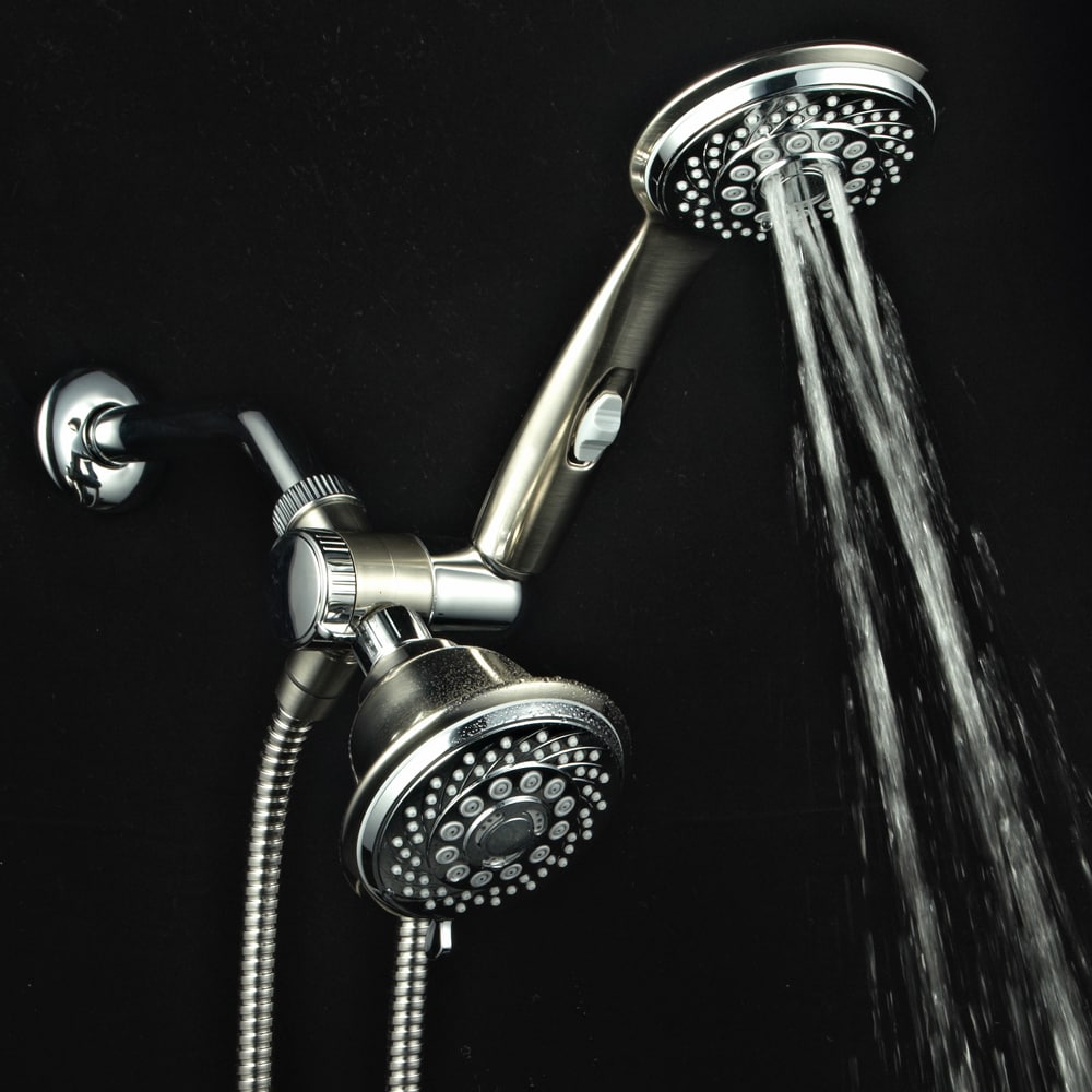 HotelSpa Designer Collection Chrome and Brushed Nickel Shower Combo - Multi-color