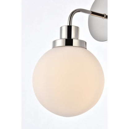 Hudson 1-light Bath Sconce with Frosted Globe Shade