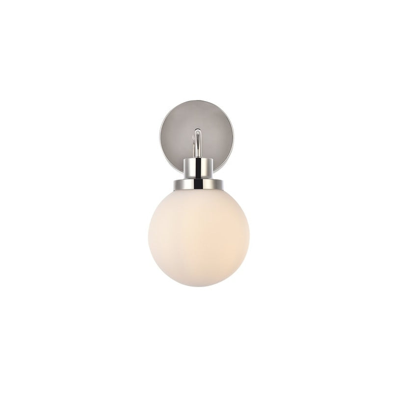 Hudson 1-light Bath Sconce with Frosted Globe Shade