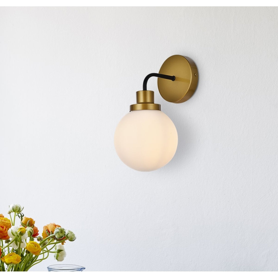 Hudson 1-light Bath Sconce with Frosted Globe Shade