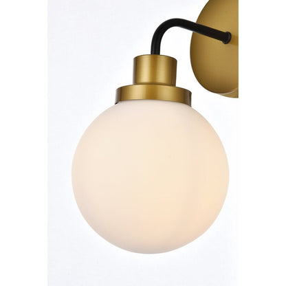 Hudson 1-light Bath Sconce with Frosted Globe Shade