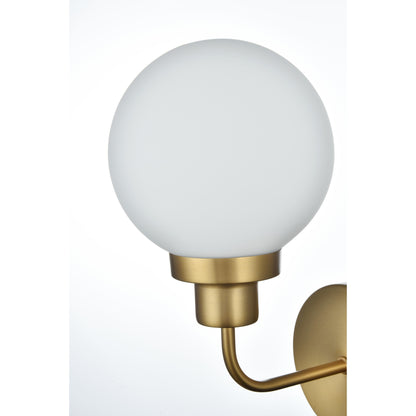 Hudson 1-light Bath Sconce with Frosted Globe Shade
