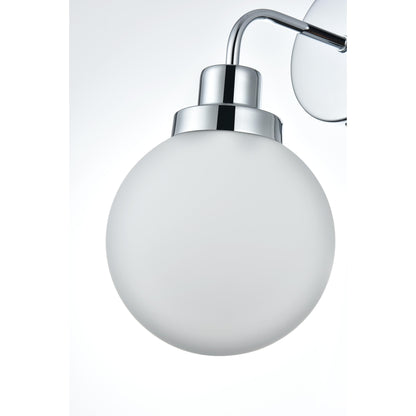 Hudson 1-light Bath Sconce with Frosted Globe Shade