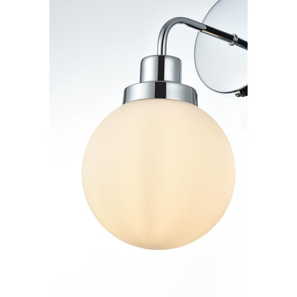 Hudson 1-light Bath Sconce with Frosted Globe Shade