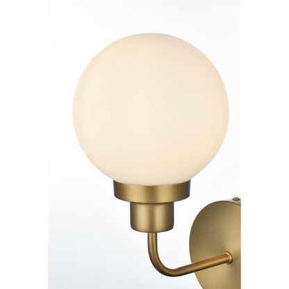 Hudson 1-light Bath Sconce with Frosted Globe Shade