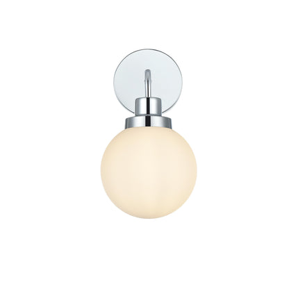 Hudson 1-light Bath Sconce with Frosted Globe Shade