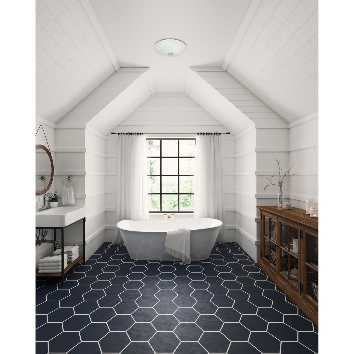 Hunter Boswell Bathroom Ventilation Fan with Light