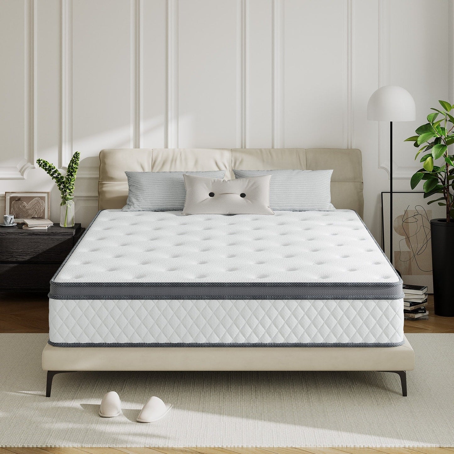SweDrea 12 in. Medium Hybrid Memory Foam Mattress with CertiPUR-US and Oeko-TEX , Featuring Bamboo Charcoal Absorption.