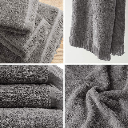 INK+IVY Atlas Cotton Dobby Slub 6 Piece Towel Set