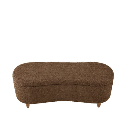 INK IVY Bailey Boucle-Style Curved Storage Accent Bench