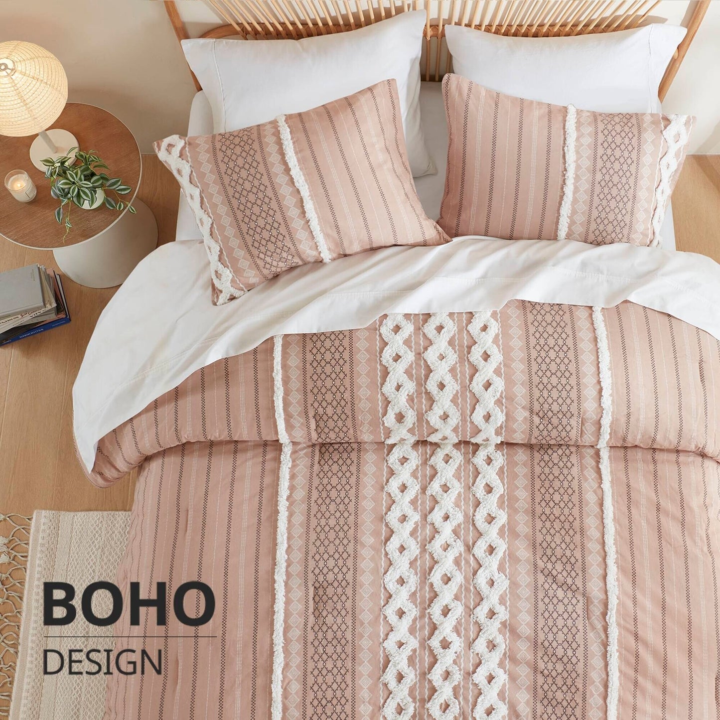 INK+IVY Imani Cotton Printed Comforter Set with Chenille