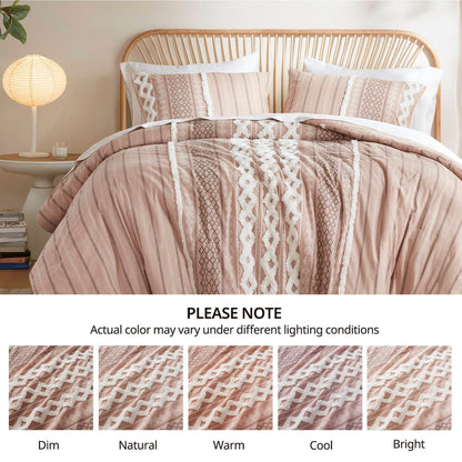 INK+IVY Imani Cotton Printed Comforter Set with Chenille