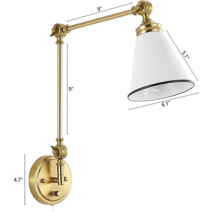 WINGBO Industrial Swing Arm Wall Sconce with Metal Shade,2-Pack...