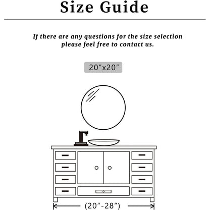 Round Wall Mirror - Black Bathroom Mirror with Metal Frame - Modern Hanging Mirror for Entryway, Bathroom, Vanity, Living Room