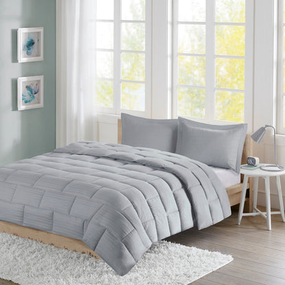 Intelligent Design Ava Seersucker Down Alternative Comforter Set