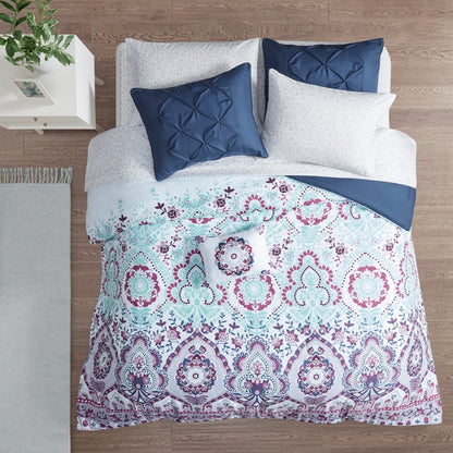 Intelligent Design Avery Boho Comforter Set with Bed Sheets