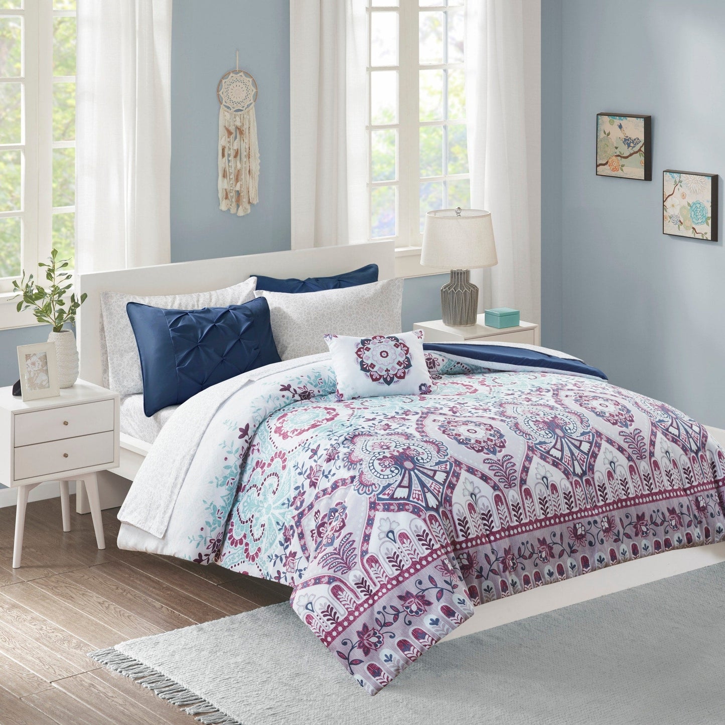 Intelligent Design Avery Boho Comforter Set with Bed Sheets