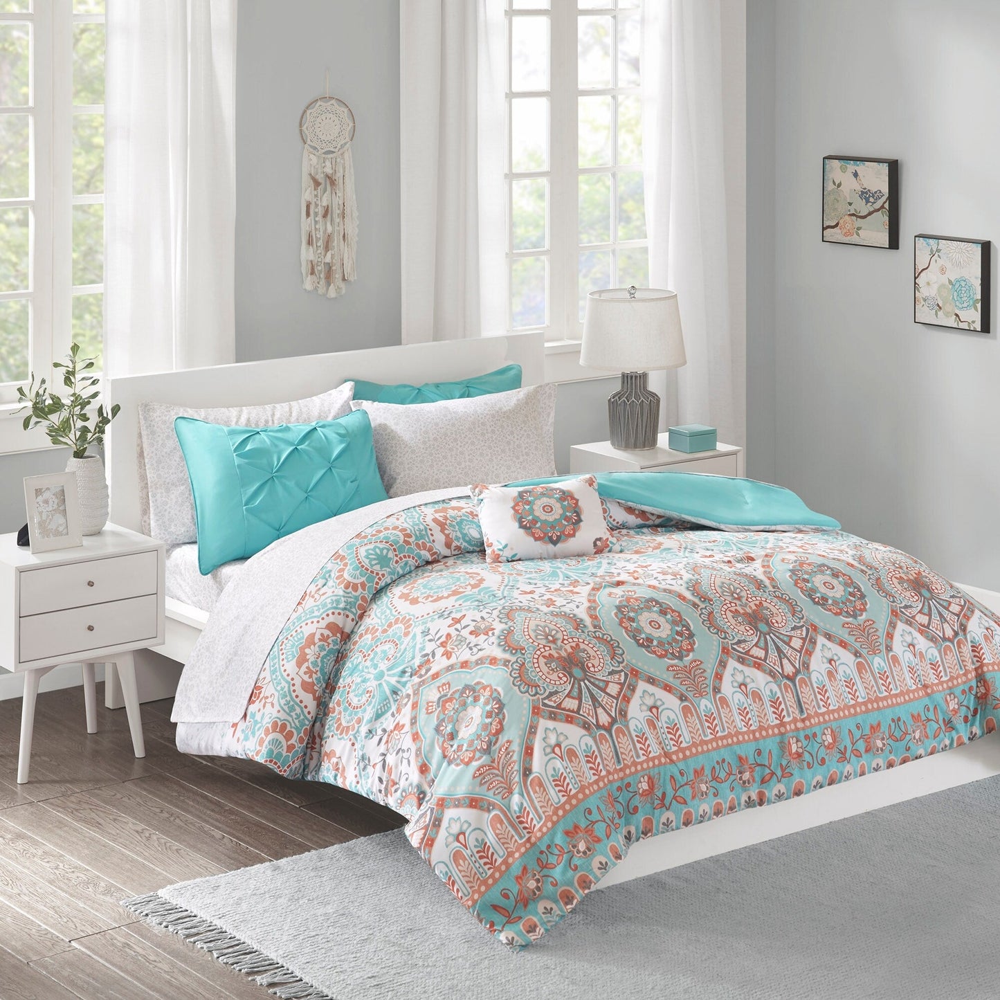 Intelligent Design Avery Boho Comforter Set with Bed Sheets