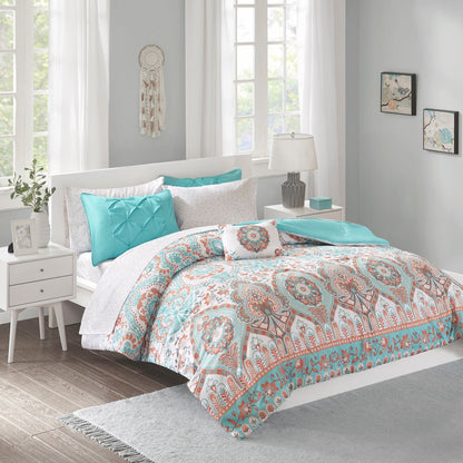 Intelligent Design Avery Boho Comforter Set with Bed Sheets