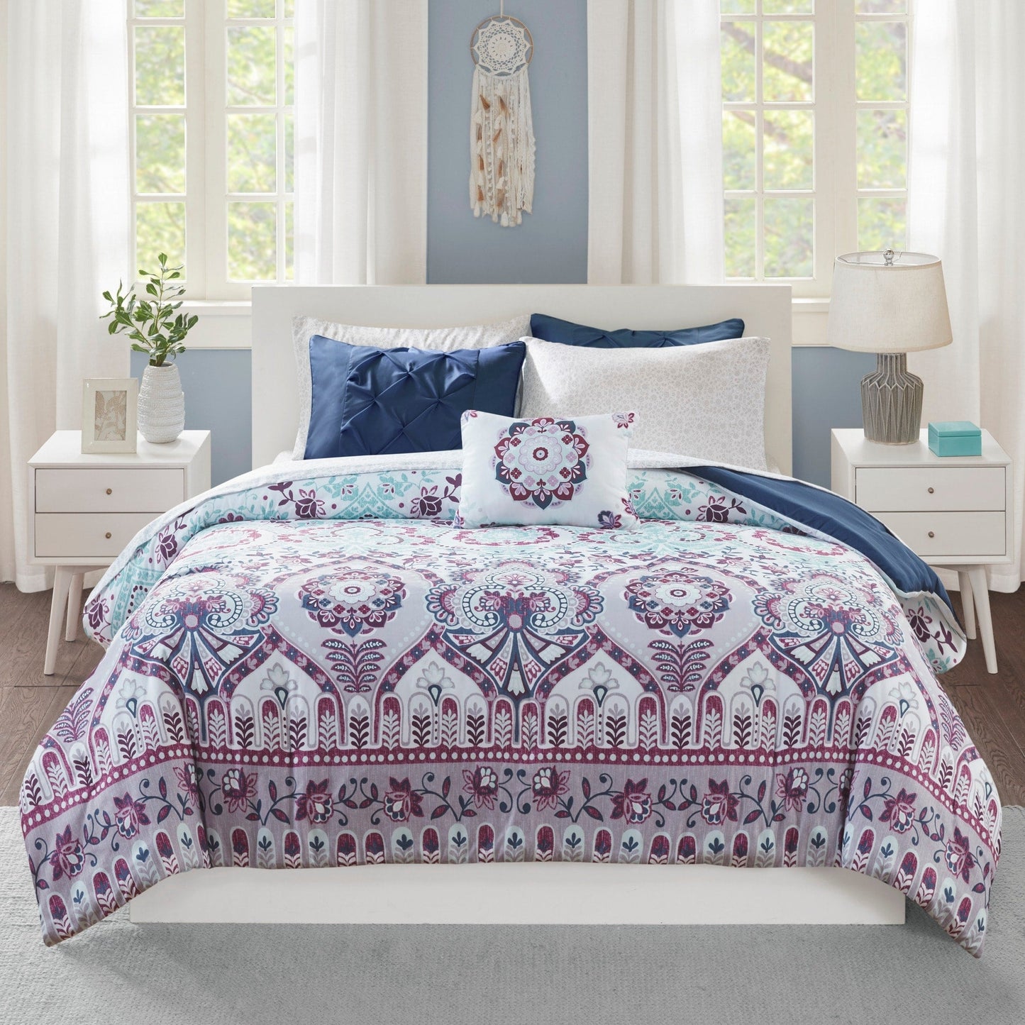 Intelligent Design Avery Boho Comforter Set with Bed Sheets