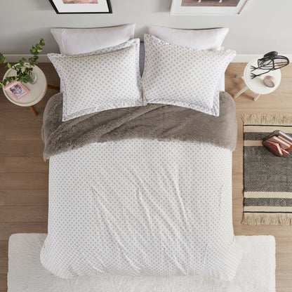 Intelligent Design Effie Shaggy Fur Reversible Comforter Set