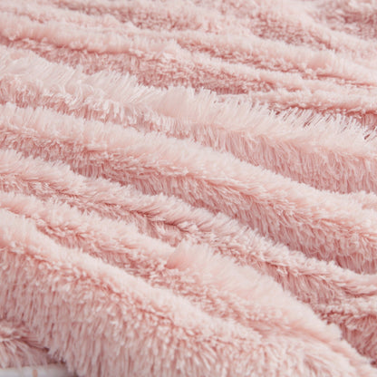 Intelligent Design Effie Shaggy Fur Reversible Comforter Set