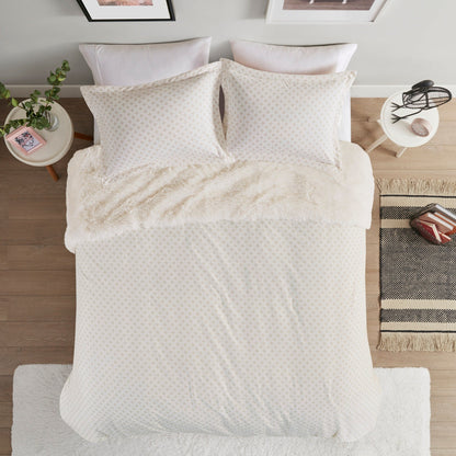 Intelligent Design Effie Shaggy Fur Reversible Comforter Set