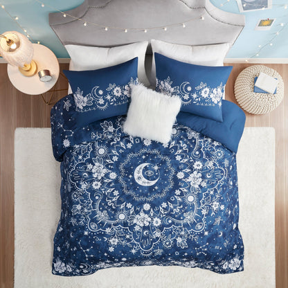 Intelligent Design Luna Navy Celestial Comforter Set