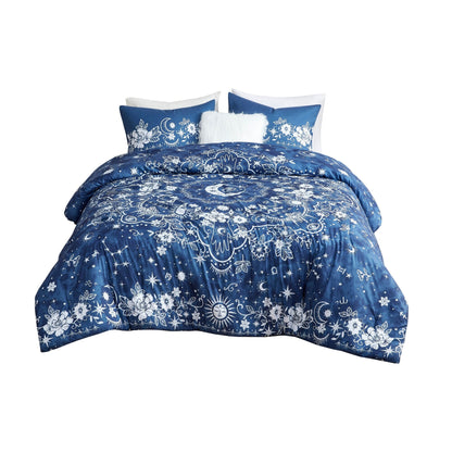 Intelligent Design Luna Navy Celestial Comforter Set