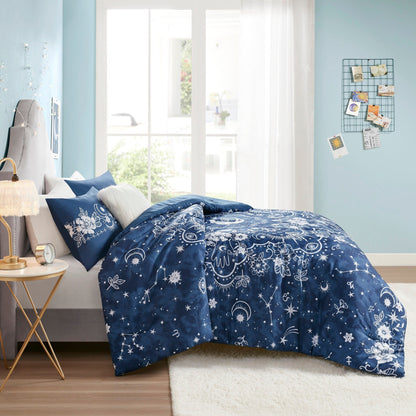 Intelligent Design Luna Navy Celestial Comforter Set