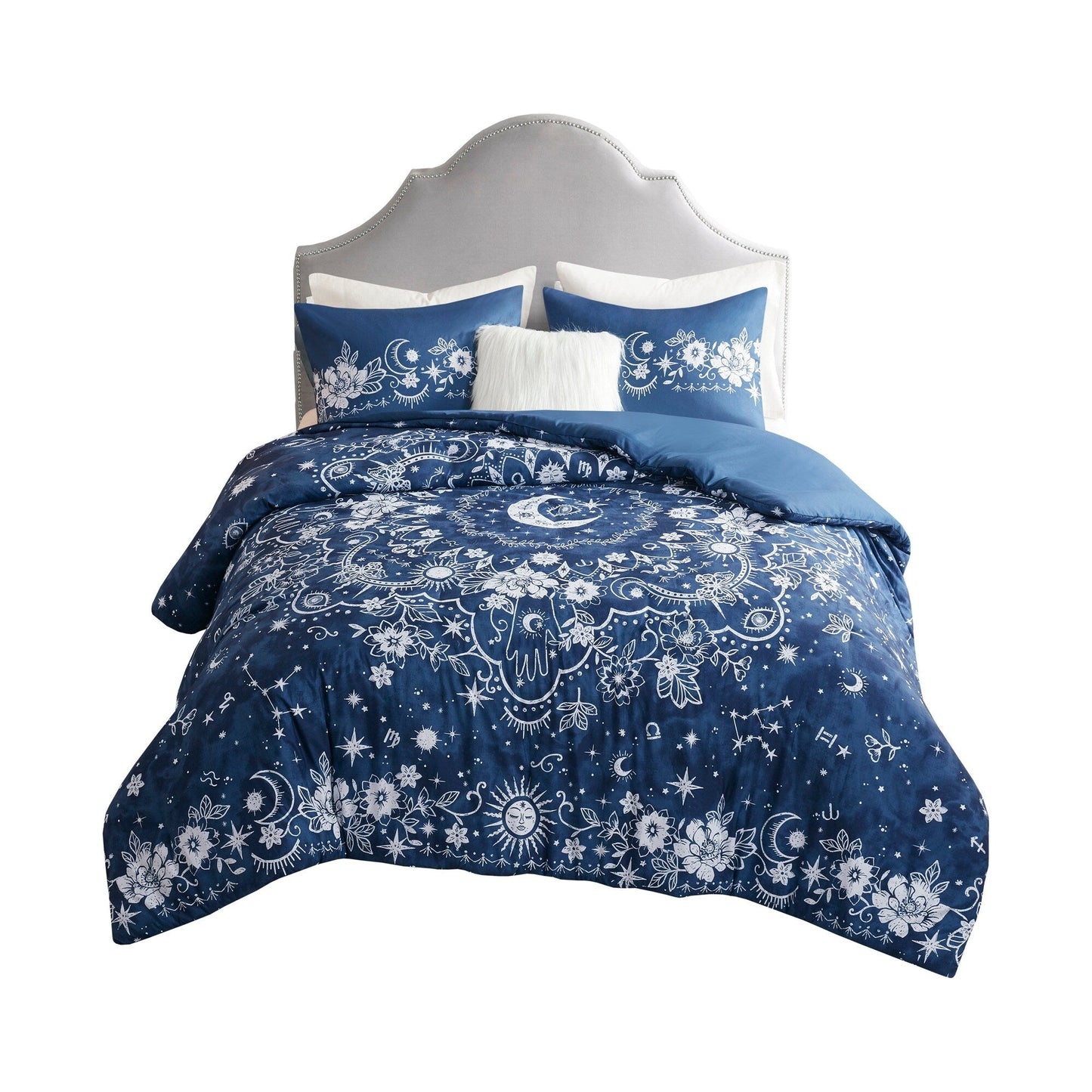 Intelligent Design Luna Navy Celestial Duvet Cover Set